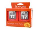 Lexmark No.17 Black Ink Cartridge Moderate Use - Twinpack
