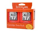 Lexmark No.17 Black Ink Cartridge Moderate Use - Twinpack
