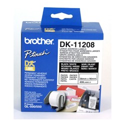 Brother DK11208 White Label - 38mm x 90mm - 400 per roll